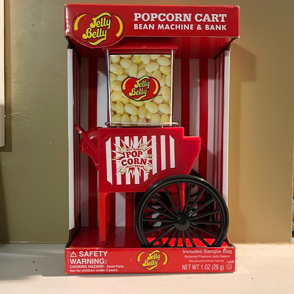 New Jelly Belly popcorn cart bean machine and bank